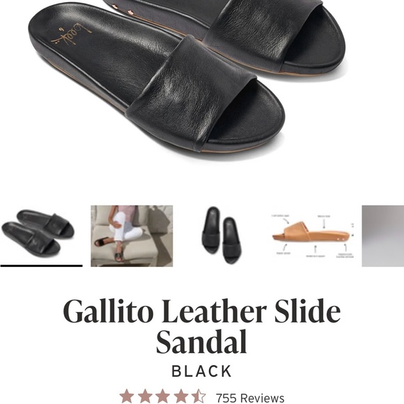 Beek Black Leather Sandals - Picture 8 of 8